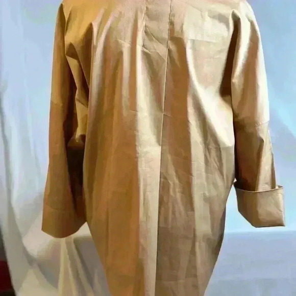 Chico's Womens Top with front string tie, Taupe (Size 4) - Picture 8 of 13